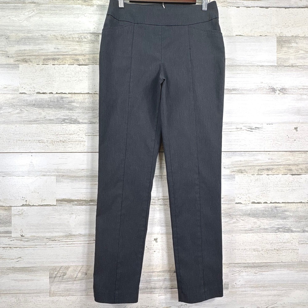 Chicos Womens Pants 0/US 4 Gray Fabulously Slimming‎ Perfect Stretch Slim Leg